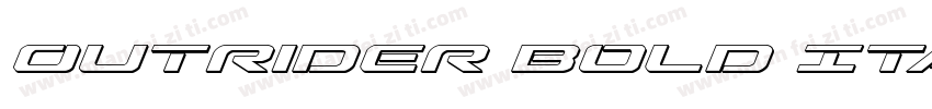 Outrider Bold Italic字体转换